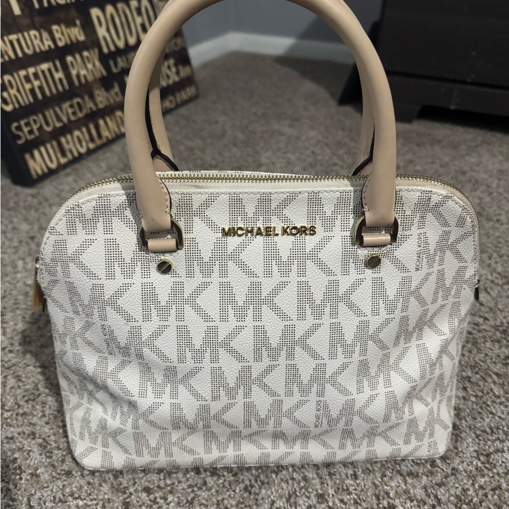 Michael Kors Cream and Tan Women's Bag